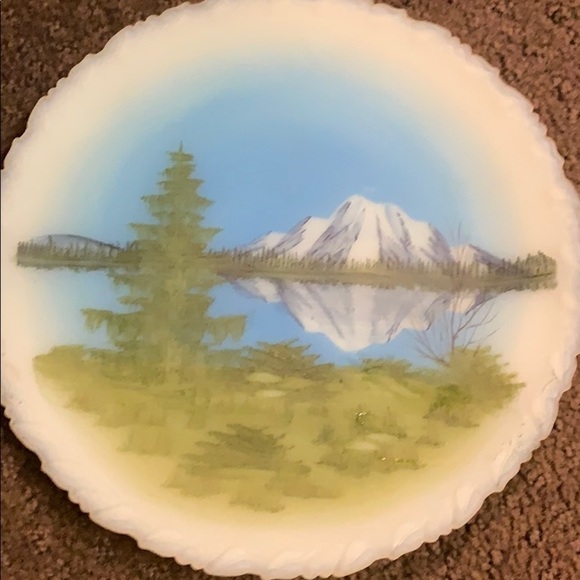 FENTON Art Glass D. Fredrick Mountain Reflections - Picture 2 of 11